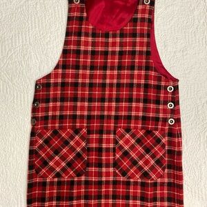 Vintage Y2K Herman Geist Women's Wool Blend Tartan Plaid Jumper Size 4